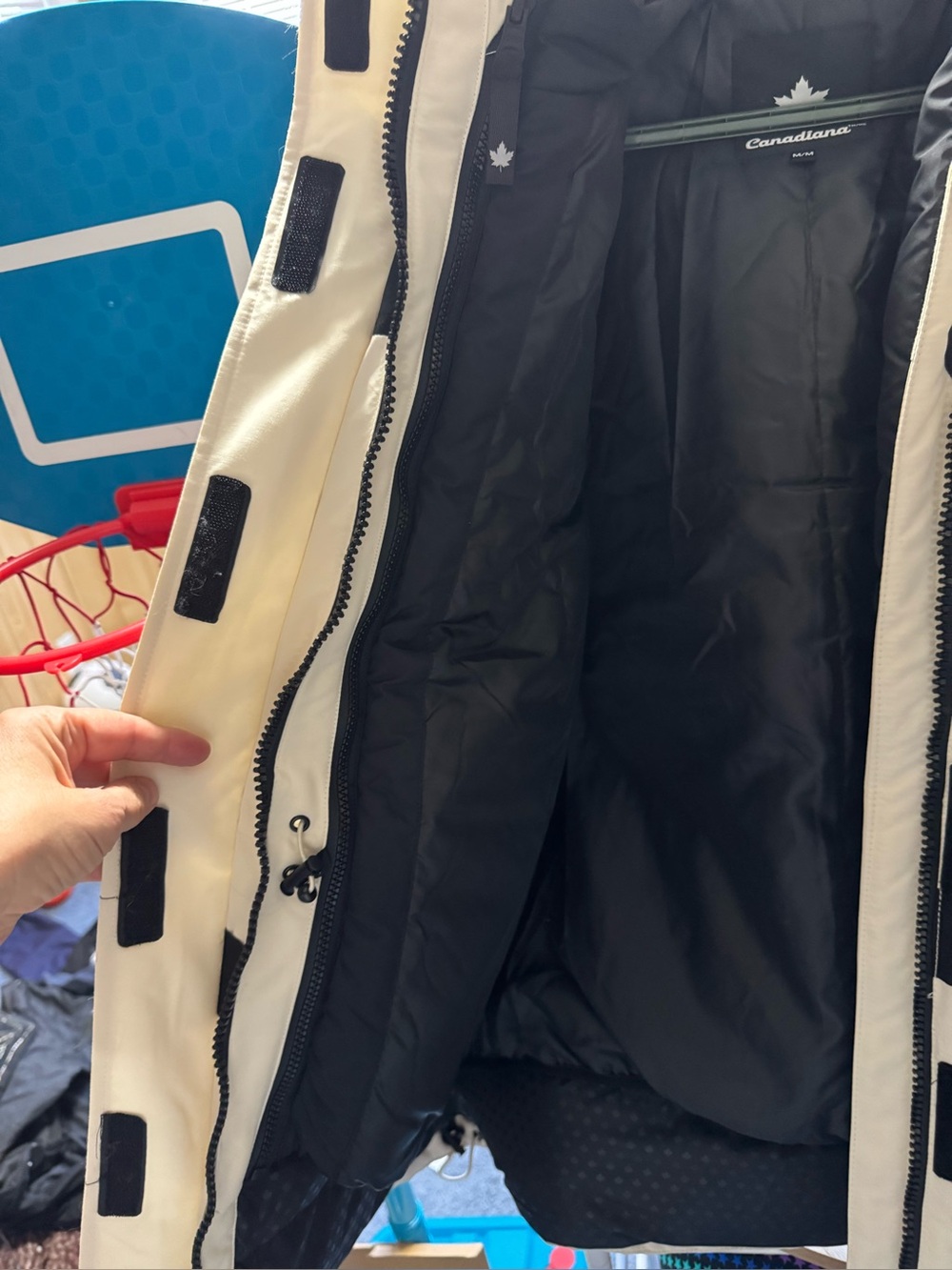 Men's Black & White Ski Jacket